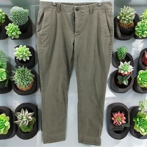 Bonobos Green Grey Washed Slim Fit Chino Pants Men's Size 32/32 Comfort Career